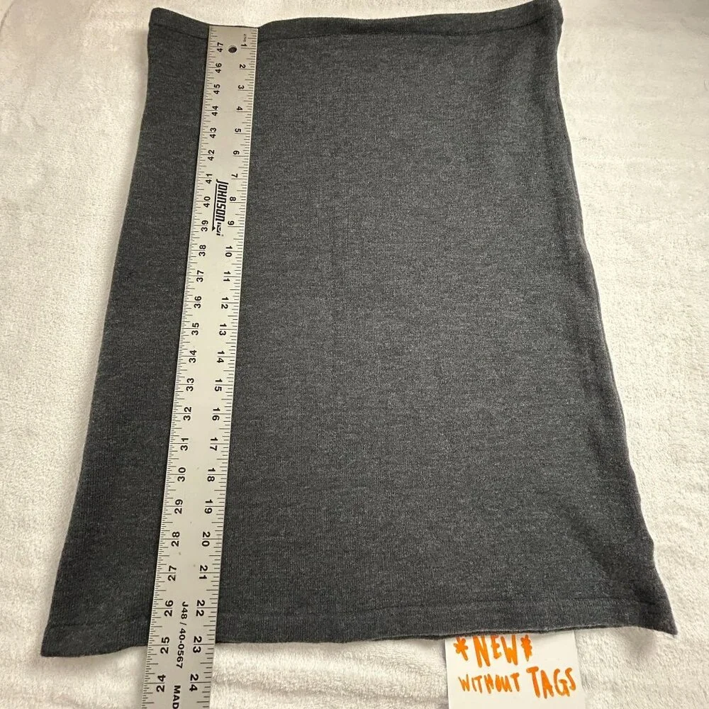 Cabi Gray Knit Pencil Skirt Large Nylon & Spandex